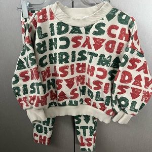 Zara Merry Christmas Toddler Matching Set Size 2-3T